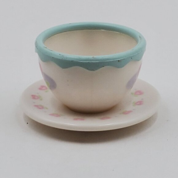 Vintage Miniature Tea Cup and Saucer Set Dolhouse Accessories - Picture 5 of 6